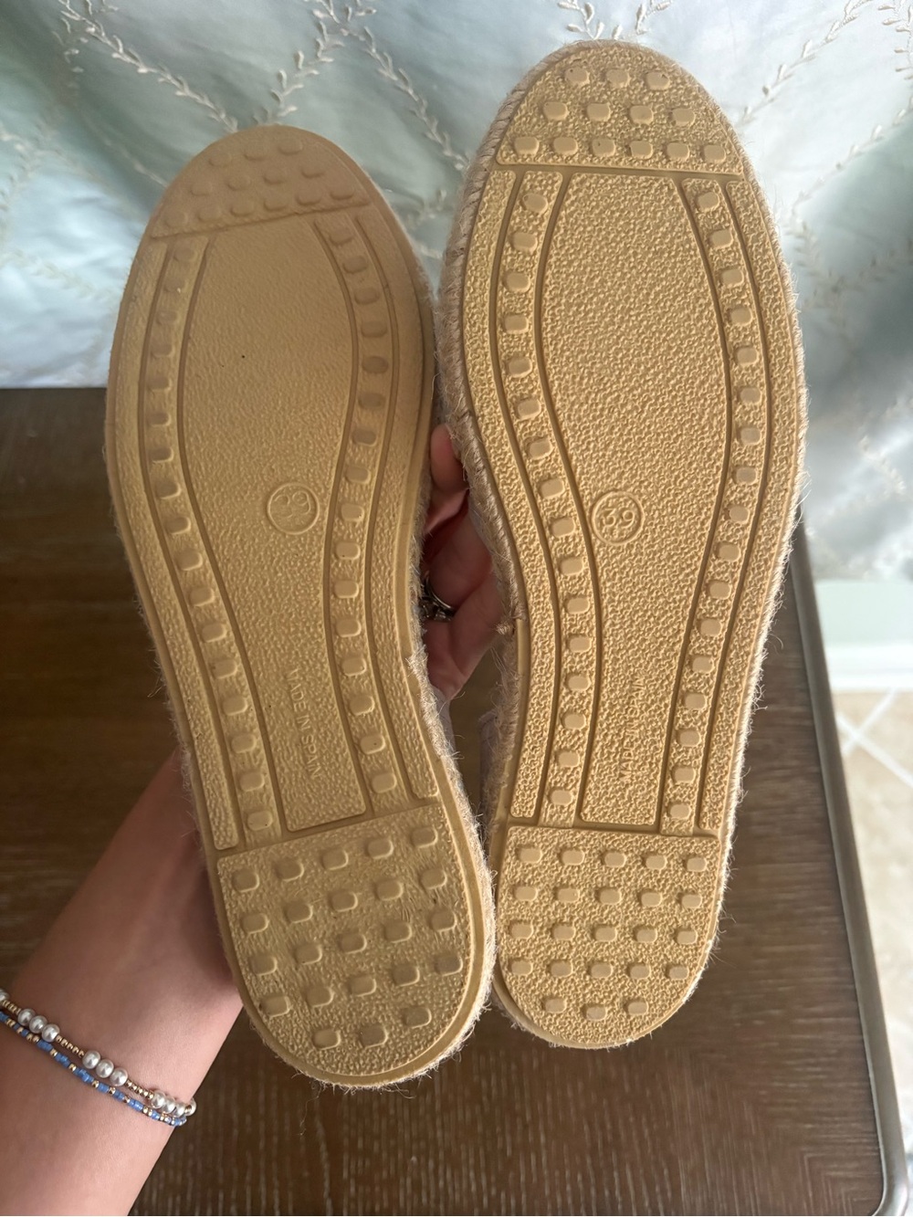 Verbenas Cruz Gray Suede Leather Espadrille Peep-toe Flats - Picture 7 of 7
